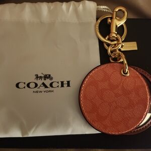 Coach Pink Mirror Keychain